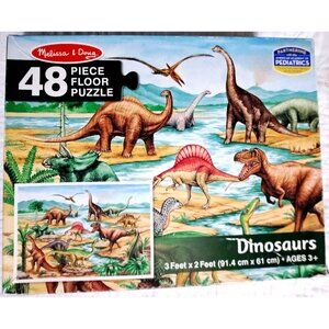 Melissa & Doug 48 Piece Dinosaurs Floor Puzzle For Ages 3+